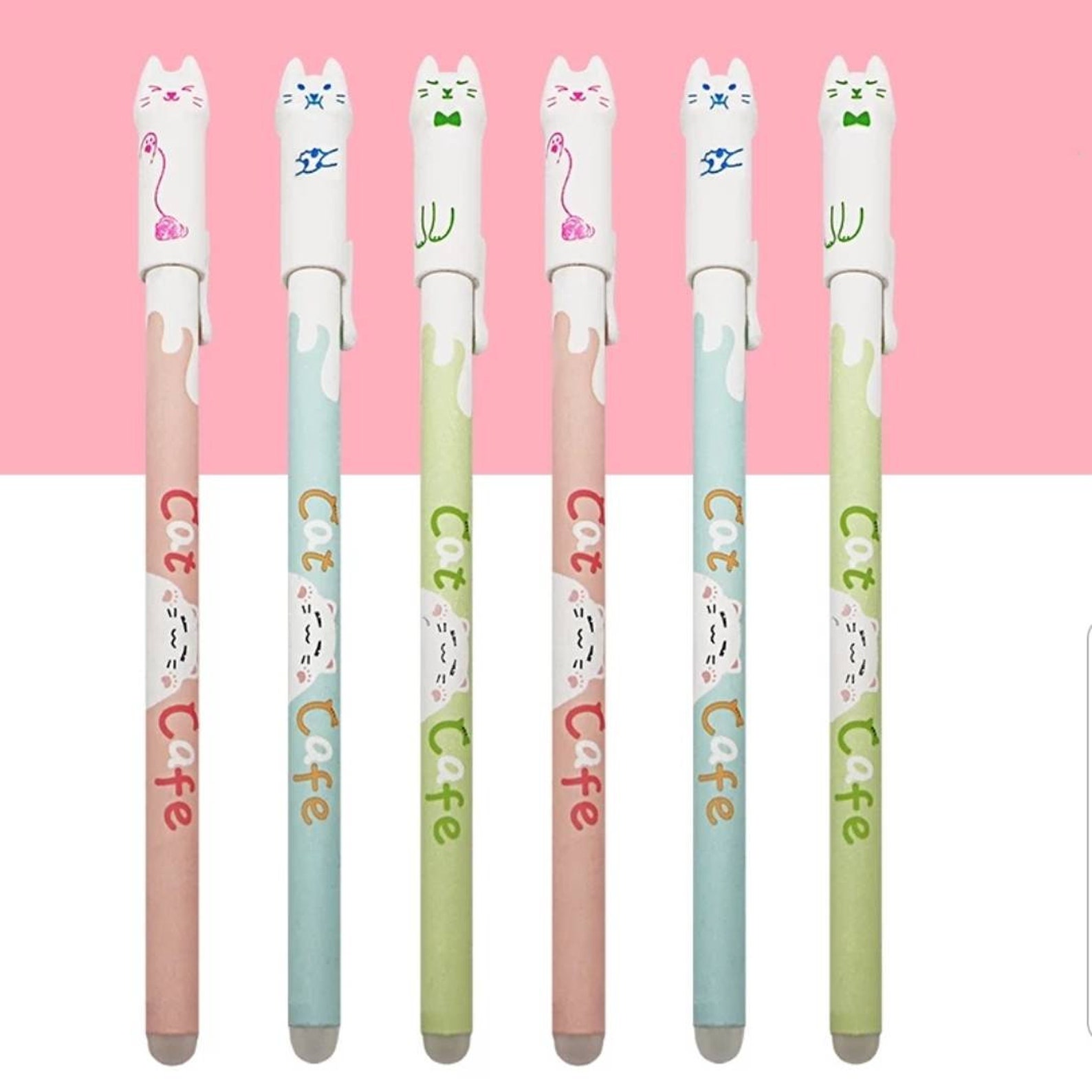 Cat stationery Erasable pens Cute sticky notes Cat Etsy