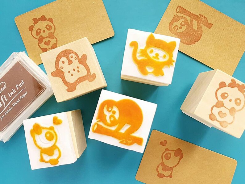 Ink Stamps Coloured Ink Stamp Ink Pad Stamp Pad Multi Etsy UK