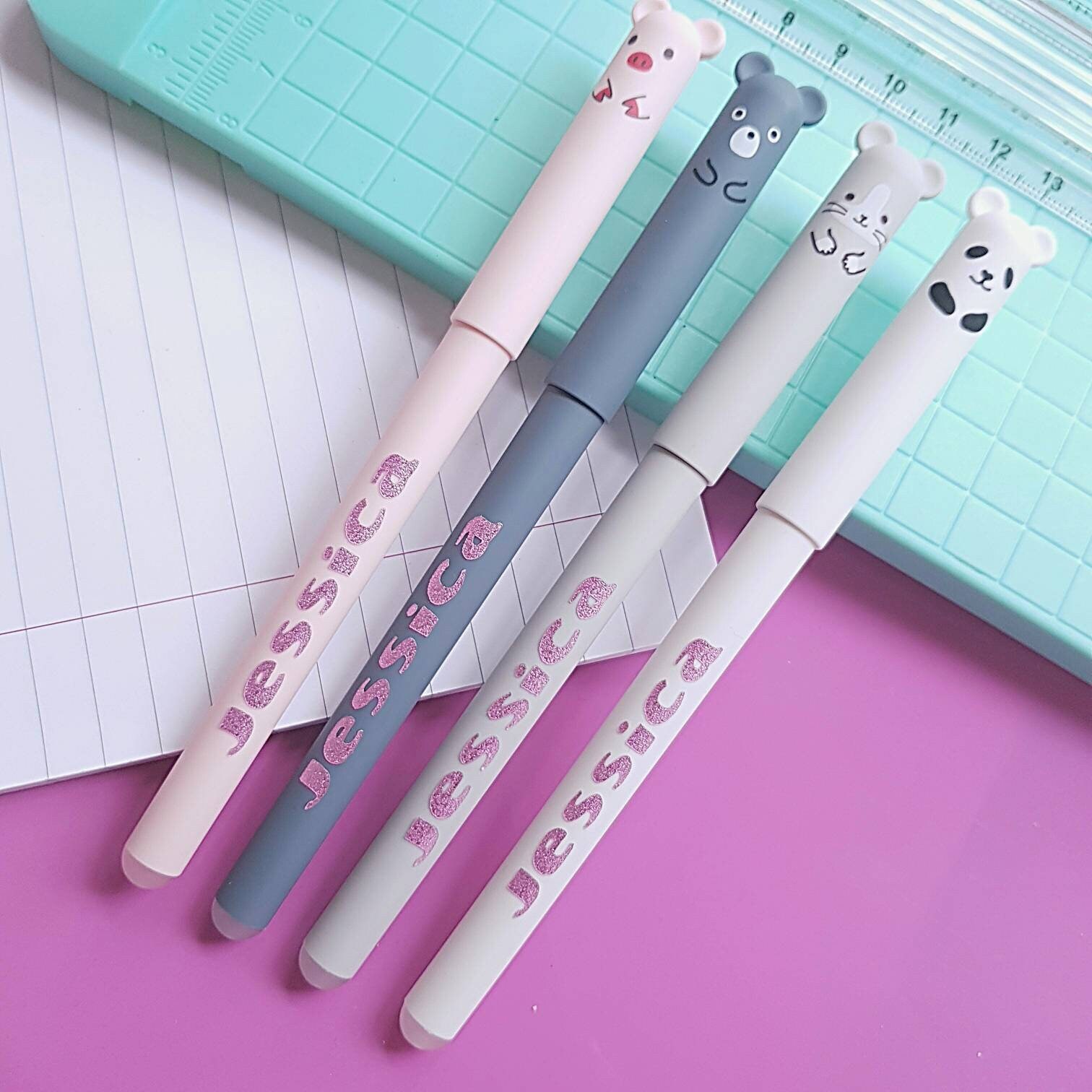 Personalised Pen Name Pen Erasable Pen Panda Pen Pig Pen Etsy UK