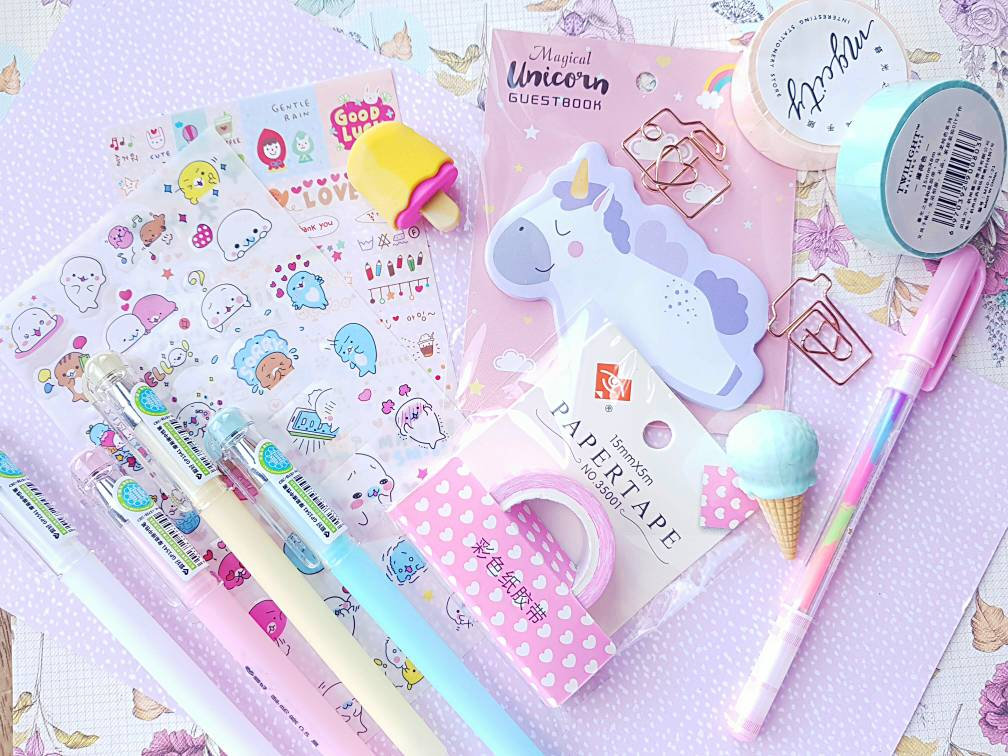 Kawaii stationery pastel stationery rainbow pens kawaii Etsy