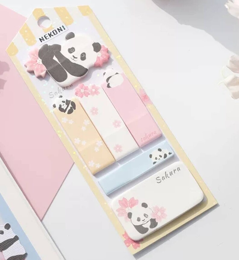 Panda Stationery Panda Washi Tape Panda Sticky Notes Panda Etsy