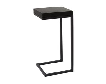 Black Side Table, C Table Leg, Modern Coffee Table, Modern Side Table, Minimalist End Table, Accent Table, Sofa Table, Pedestal 1438676012