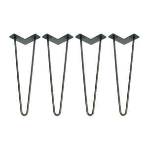 Clear Coated Hairpin Legs, Table Legs, Hairpin Table Legs, Hairpin Legs ...