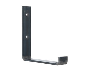 Heavy Duty Floating Shelf Brackets, Iron Shelf Bracket, J Bracket, Metal Shelf Bracket, Industrial Shelf Bracket, Modern 658743560-0.25x1.5