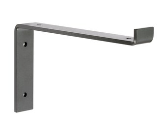 Steel Shelf Bracket, Iron Floating Shelf Brackets, Black Heavy Duty Metal Shelf Brackets, Modern Farmhouse Open Kitchen 1266307802-0.25x1.5