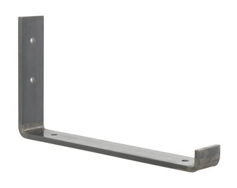 Heavy Duty Shelf Bracket, Raw Steel Floating Shelf Bracket, Metal Shelf Brackets, J bracket, Modern Shelving, Farmhouse 1254772800-0.25x1.5