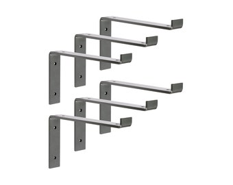 6 Pack Shelf Bracket, Floating Shelf Bracket, Metal Shelf Bracket, Steel Shelf Bracket, Iron Shelf Bracket, Kitchen 1484363769-0.25x1.5