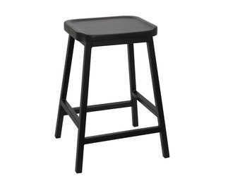 Black Counter Stool With Ebony Seat, Barstool, Bar Stool, Dining Chair, Pub Stool, Shop Stool, Kitchen Barstool, Table Chair Kitchen Seating