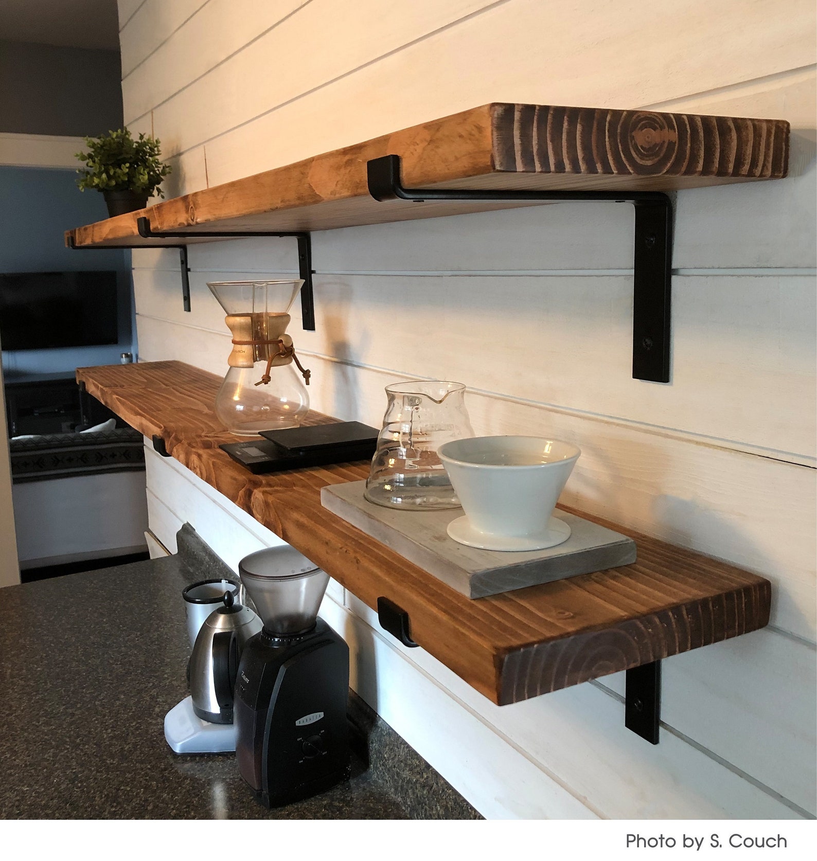 Steel Shelf Bracket Iron Floating Shelf Brackets Black Heavy Etsy