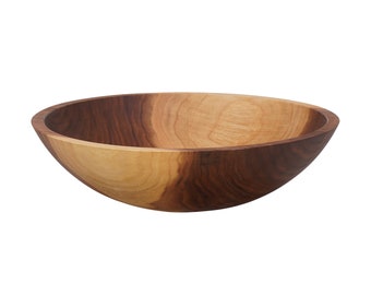 14" Walnut Hardwood Bowl, Table Decor, Table Centerpiece, Wedding Gift Bowl, Engagement Bowl, Fruit Bowl, Housewarming Gift 1484944167