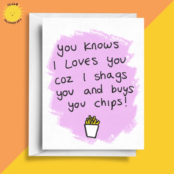 Funny Valentines Day Card 'I Loves You' - Welsh Humor, Welsh Valentines Card, Rude Card, Valentines Day, Love Card