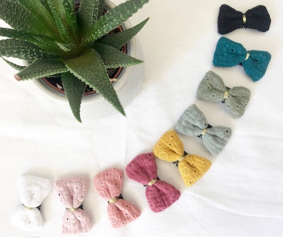 Barrette Magique Bebe Barrette Anti Glisse Noeud Double Gaze Etsy