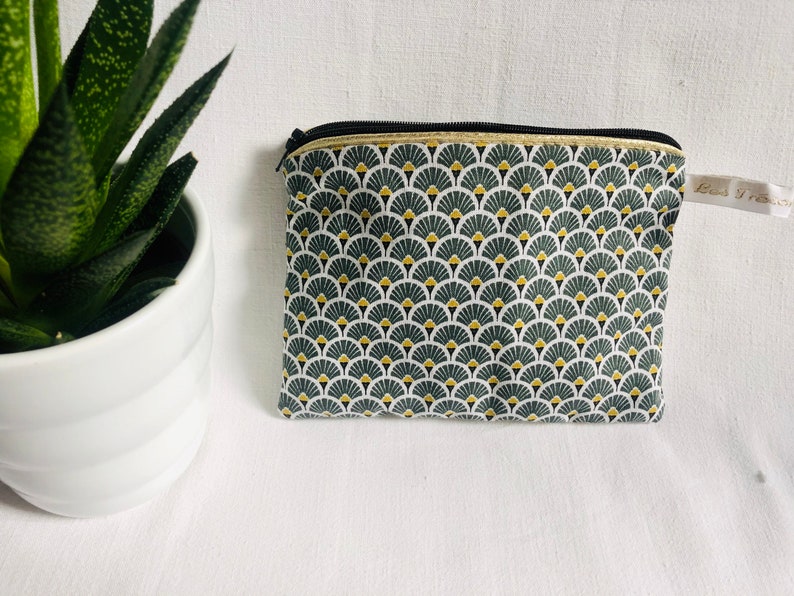 Women's makeup bag, Japanese style pouch of your choice, gold edge, women's gift, birthday, Christmas, Valentine's Day, Mother's Day image 6