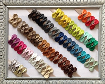 Barrette noeud cuir fillette et femme, couleur au choix - Idée cadeau, cadeau fillette, cadeau maman, Noël, anniversaire, Fête des mères