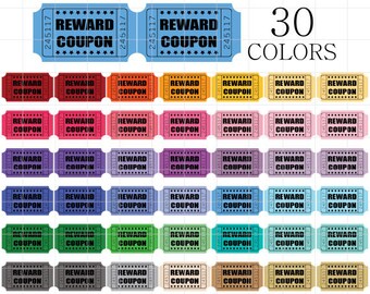 blank coupon clipart blank tickets clip art digital coupons etsy