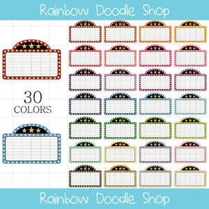 Movie Marquee Clipart, Movie Clipart, Movie Night Clipart, Date Night Clipart, Movie Marquee Clip Art, Movie Signage Clipart, Movie Signs