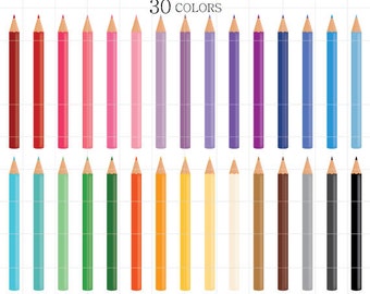 Colored Pencil Clipart, Coloring Pencil Clipart, Colored Pencils Clipart, Coloring Pencils Clipart, Pencils Clipart, Digital Colored Pencils