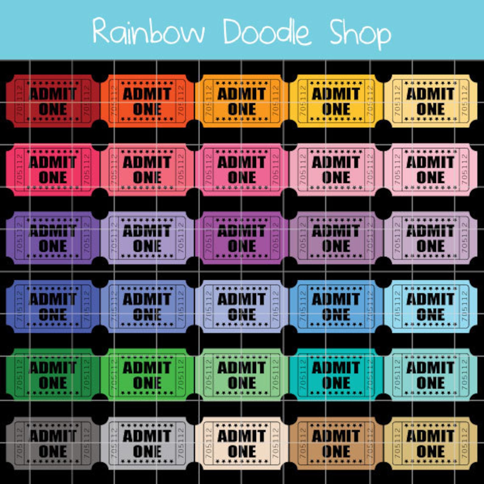 admission ticket clipart admit one ticket coupon clipart etsy