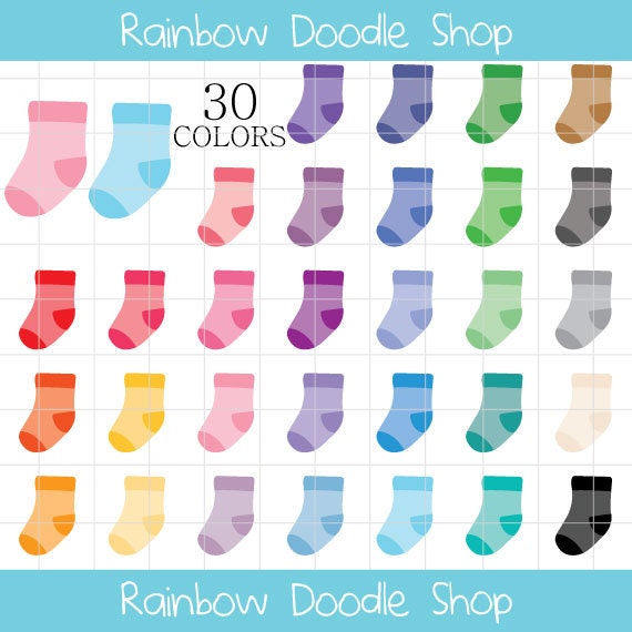 Baby Socks Clipart, Socks Clipart, Baby Socks Digital, Socks Digital