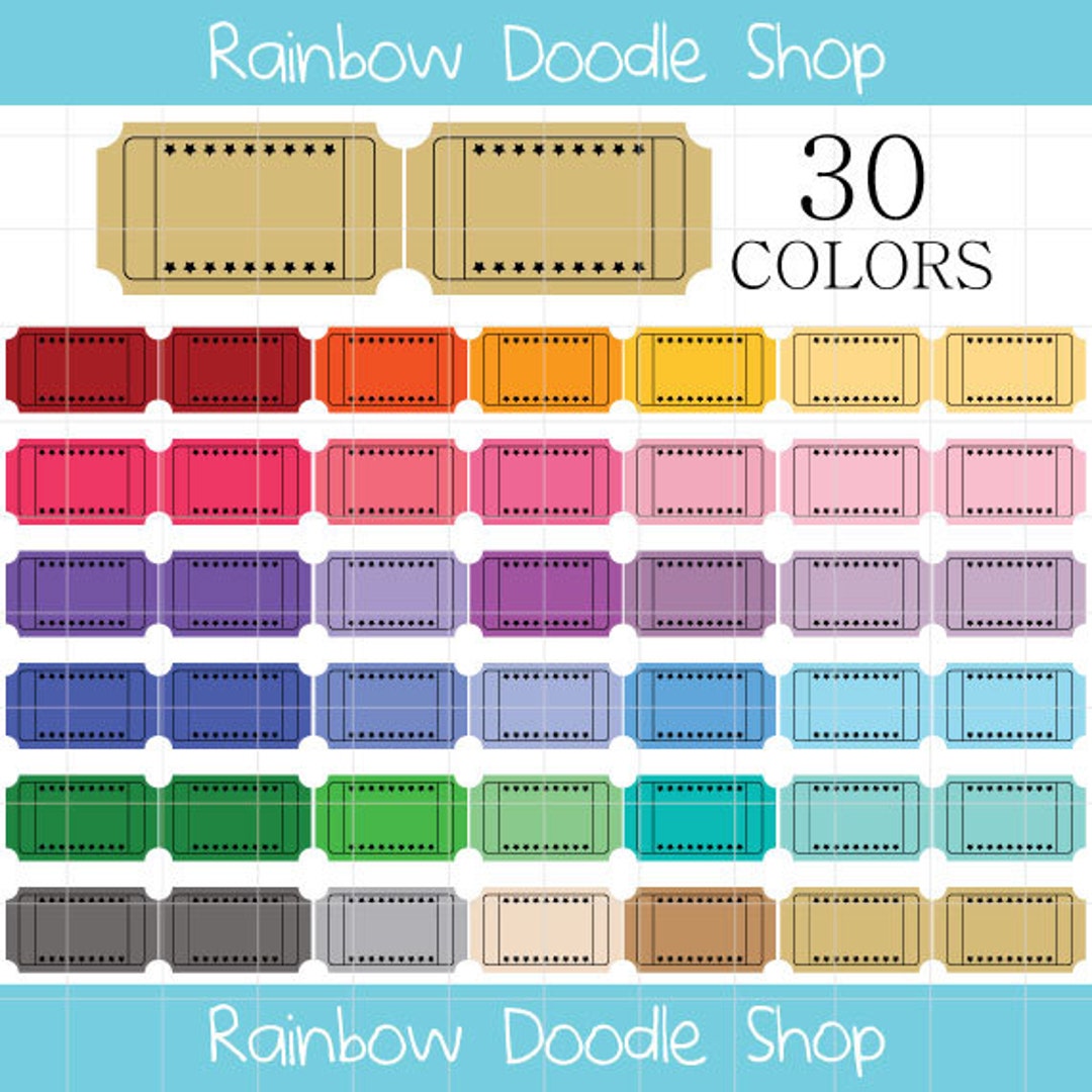 Blank Coupon Clipart, Blank Tickets Clip Art, Digital Coupons, Vintage