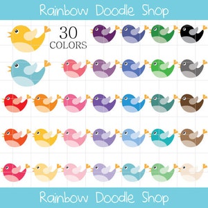 Birds Clipart, Bird Clip Art, Cute Birds Clip Art, Bird Clipart, Colorful Birds Clipart, Digital Birds, Rainbow Birds, Birds Flying Clipart