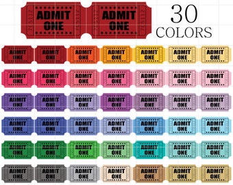Admission Ticket Clipart, Admit One Ticket, Coupon Clipart, Carnival Tickets, Movie Tickets, Reward Coupons, Vintage Tickets Clipart