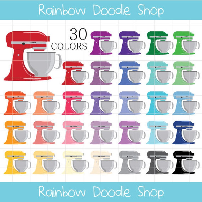 Stand Mixer Clipart, Cake Mixer Clip Art, Baking Clipart, Baking