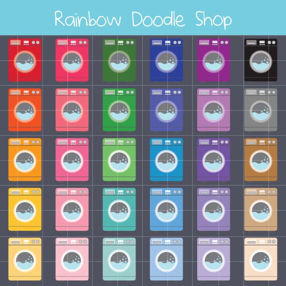 Waschen Maschine Clipart Clipart Wasche Wasche Symbol Etsy