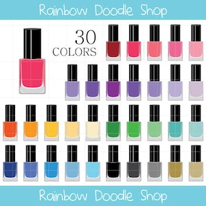 Imágenes prediseñadas de esmalte de uñas, Clip Art esmalte de uñas, Esmalte digital de uñas, Colores digitales de uñas, Imágenes prediseñadas de manicura, Maquillaje, Cosméticos, Belleza, Glamour