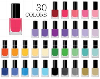 Clipart de esmalte, clipart de esmalte, esmalte digital, cores digitais para unhas, clipart de manicure, maquiagem, cosméticos, beleza, glamour