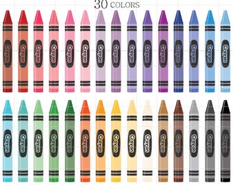 Crayon Clipart, Crayon Clip Art, Digital Crayons, Colorful Crayons, Rainbow Crayons Clipart