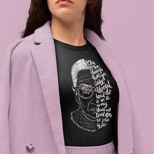 RBG Zitat T-Shirt: Feministische Ikone, Frauenrechte-T-Shirt