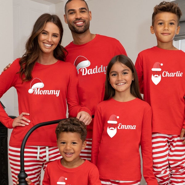 Unisex Kids Pajamas Set | Family Santa Christmas Pajamas | Personalized Christmas Pajamas | Matching Christmas PJs | Baby Xmas Bodysuit