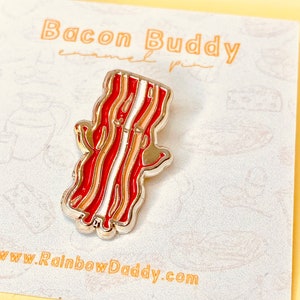 Bacon Enamel Pin | Bacon Gift | Enamel Pin Badge | Lapel Pin | Kawaii Pin | Food Pin | Soft Enamel Pin | Bacon Lover Pin | Mother's Day Gift