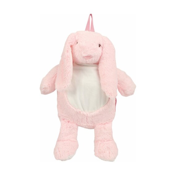 Personalized Plush Pink Bunny Childs Backpack Stuffed Animal Bag Custom Kids Backpack Backpack for Girls Bunny Bag Christmas Gift Etsy