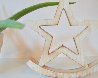 Handmade Rustic American Wooden Star Rocker, Christmas Decorations, Xmas Decor, Christmas Star, Christmas Gift, Stocking Stuffer