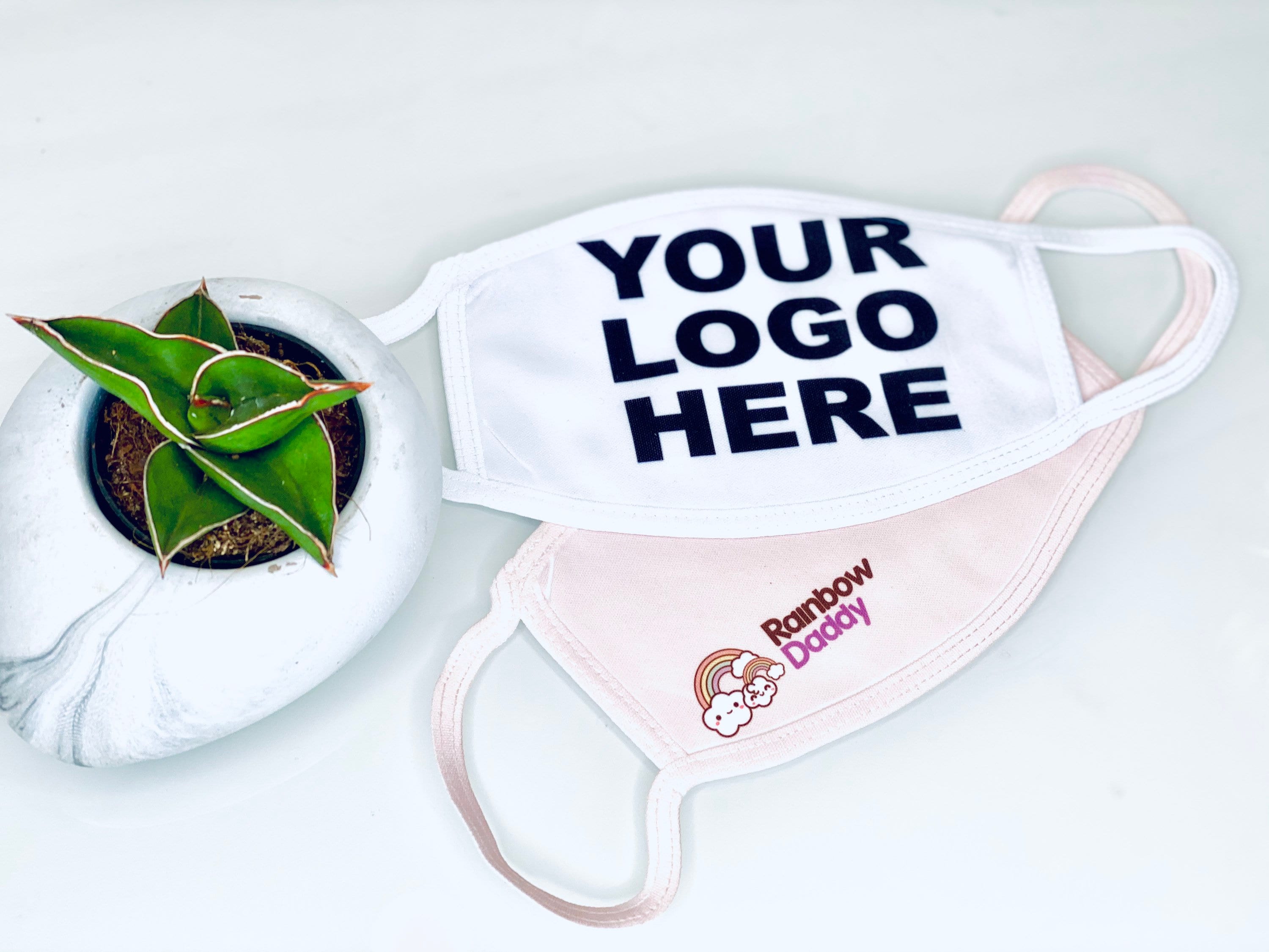 Customized Printed Face Mask Company Logo Face Mask Etsy