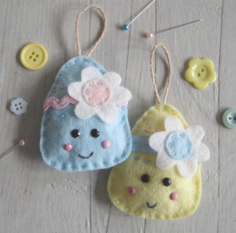 Craft Kit Make Felt Easter Egg Decorations Etsy UK