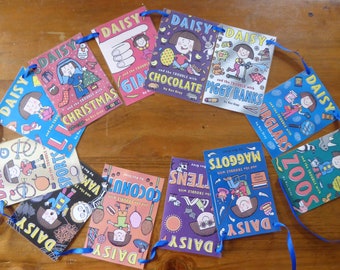 Daisy Book Bunting, children's book garland
