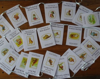 Peter Rabbit Book Bunting, Beatrix Potter Books