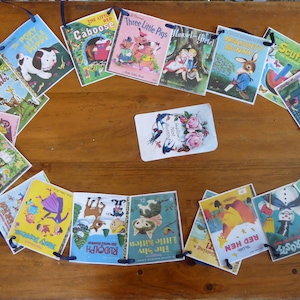 Little Golden Books Bunting, book garland, vintage books