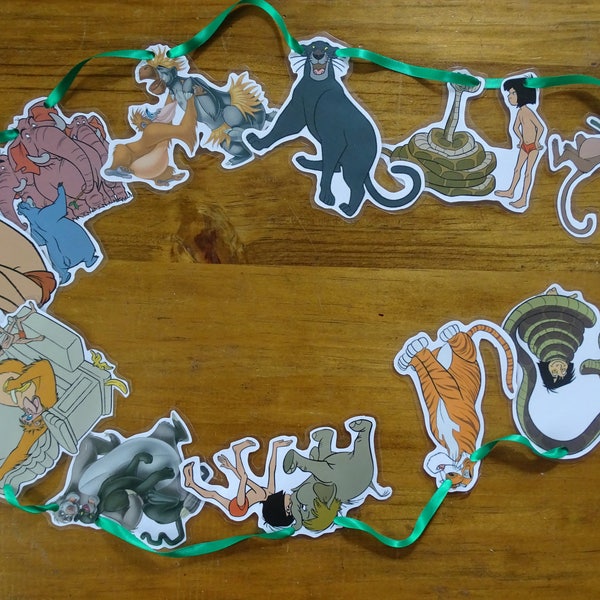 Disney Jungle Book Bunting, Handmade character bunting
