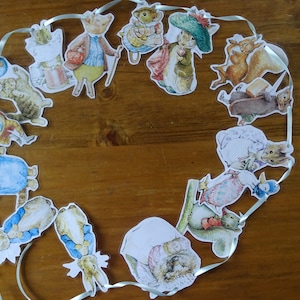 Peter Rabbit Character Bunting, Beatrix Potter book buntingGarland,