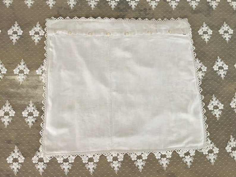 Antique French Linen & Lace Pillow Sham Etsy