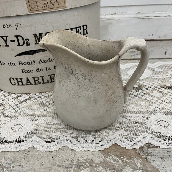 Stained Ironstone Pitcher