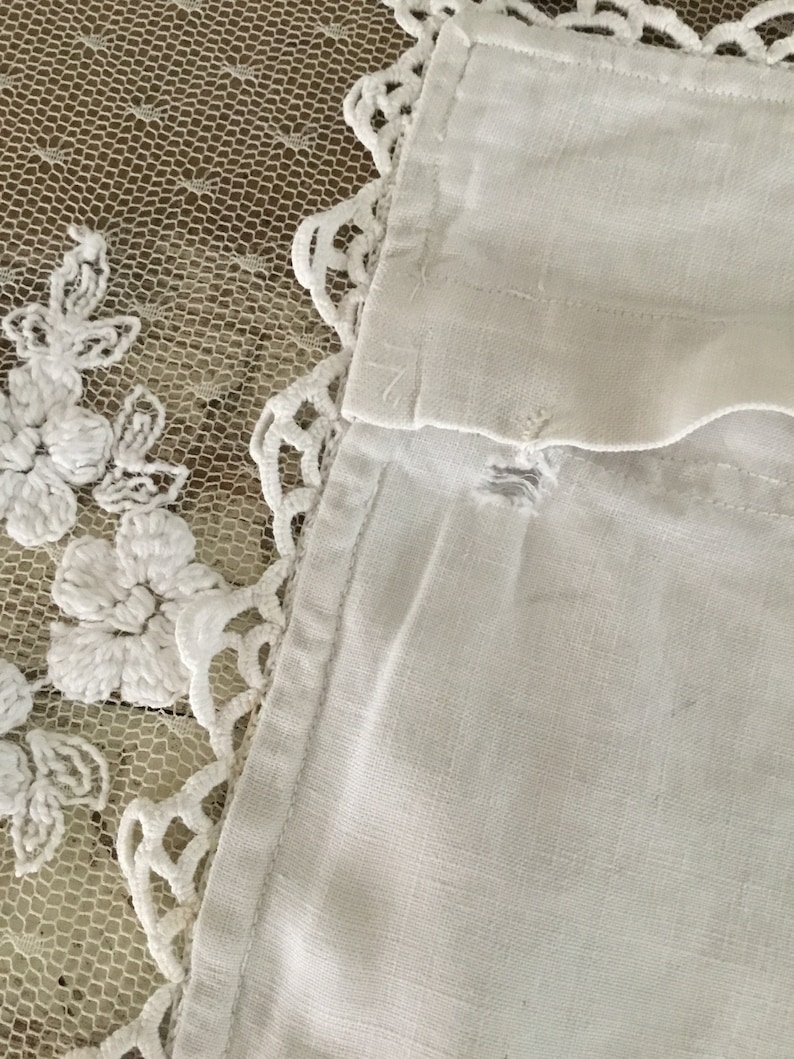 Antique French Linen & Lace Pillow Sham Etsy
