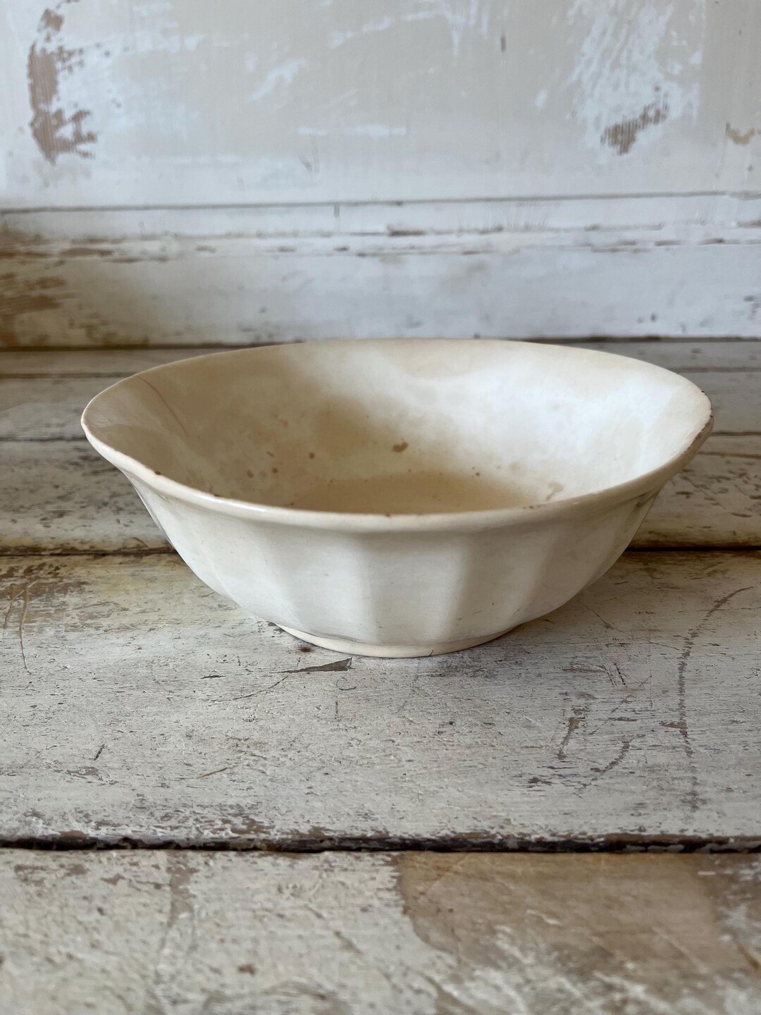 Fluted Ironstone Bowl - Etsy