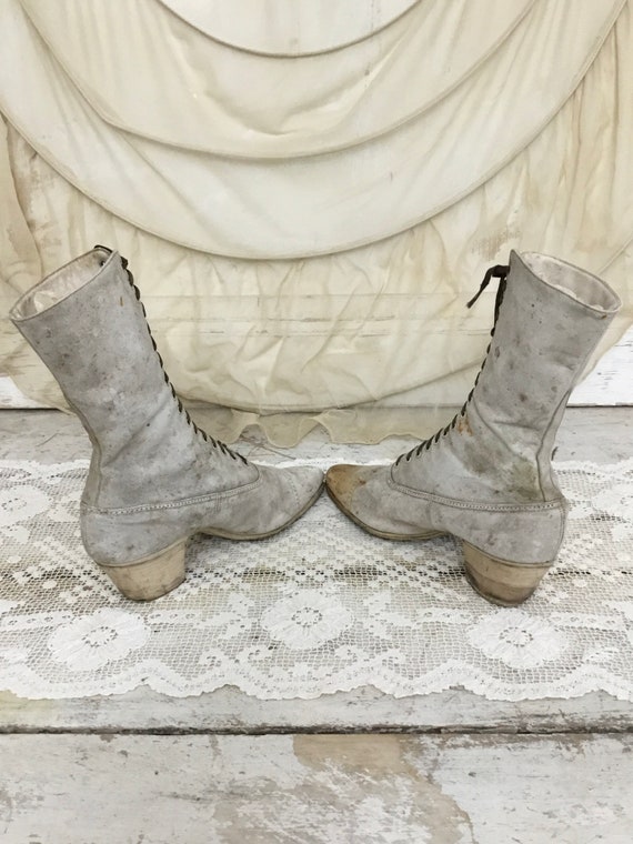 Antique Victorian Leather Boots - image 5