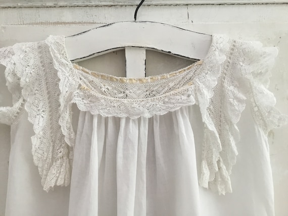 Antique Linen & Lace Childs Dress - image 2