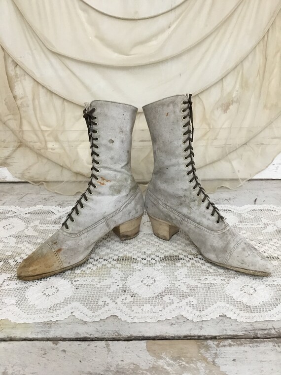 Antique Victorian Leather Boots - image 3